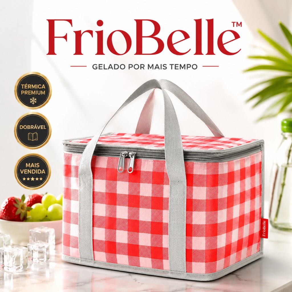 Bolsa Termica Dobravel 20L Compacta Impermeável Praia Marmita Viagem Academia Picnic churrasco