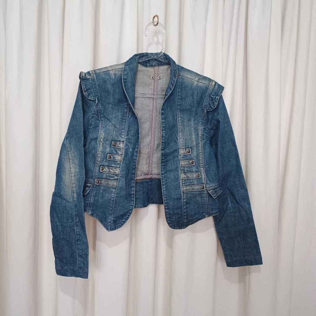 Jaqueta Jeans Feminina Tam: P Bazar Brechó Usado