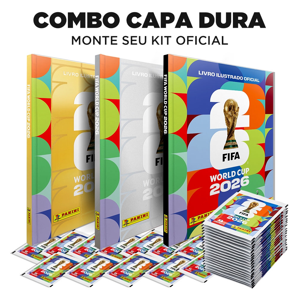 Combo Capa Dura: Escolha o Seu Álbum Copa do Mundo 2026 - Oficial Panini