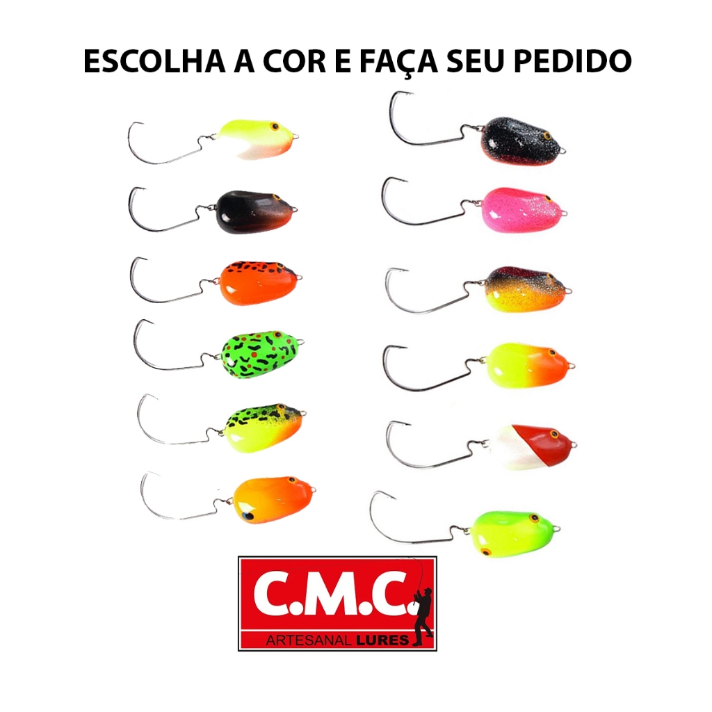 Isca Artificial CMC Girino 8g Anzol 3/0 Traíra Black Bass Lagoa