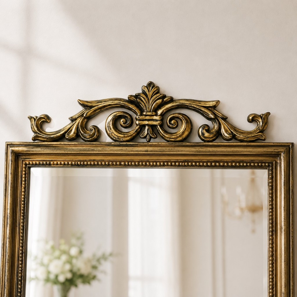 Aplique Arabesco Grande Provençal para Decoração de Parede e Móveis Estilo Clássico