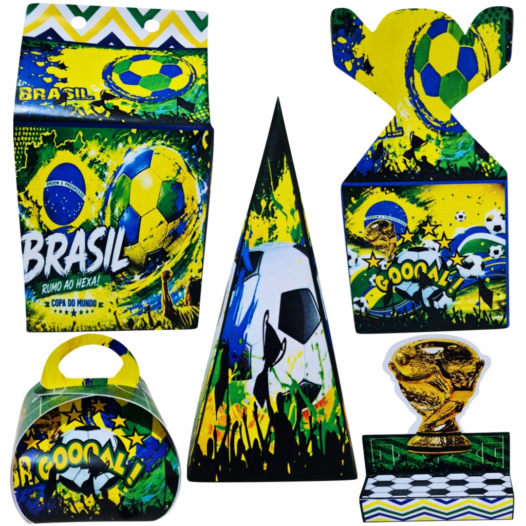 Kit Festa Do Brasil Futebol Copa Lembrancinha Decorativa Do Time Do Brasil
