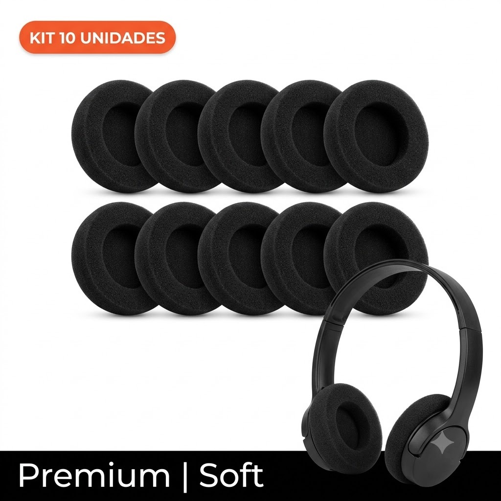 Kit 10 Espumas Headset Intelbras Earset Unixtron Hsb50 Chs55 premium