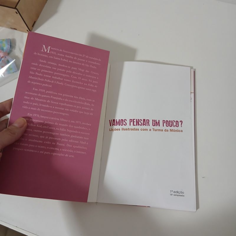 Desapego LIVRO VAMOS PENSAR UM POUCO de Mario Sérgio Cortella e Maurício de Sousa