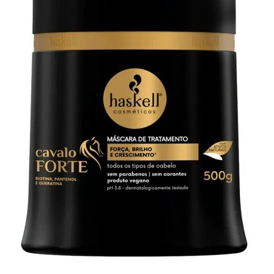 Máscara Haskell Cavalo Forte 500g - Fortalece, Hidrata e Estimula Crescimento