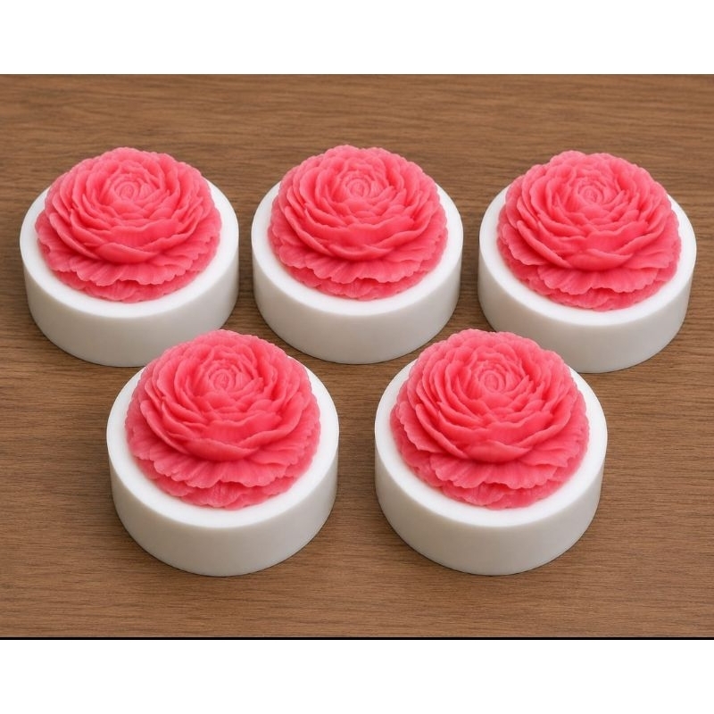 5 moldes. 128- Moldes de silicone para sabonete, velas artesanais- ROSA G2