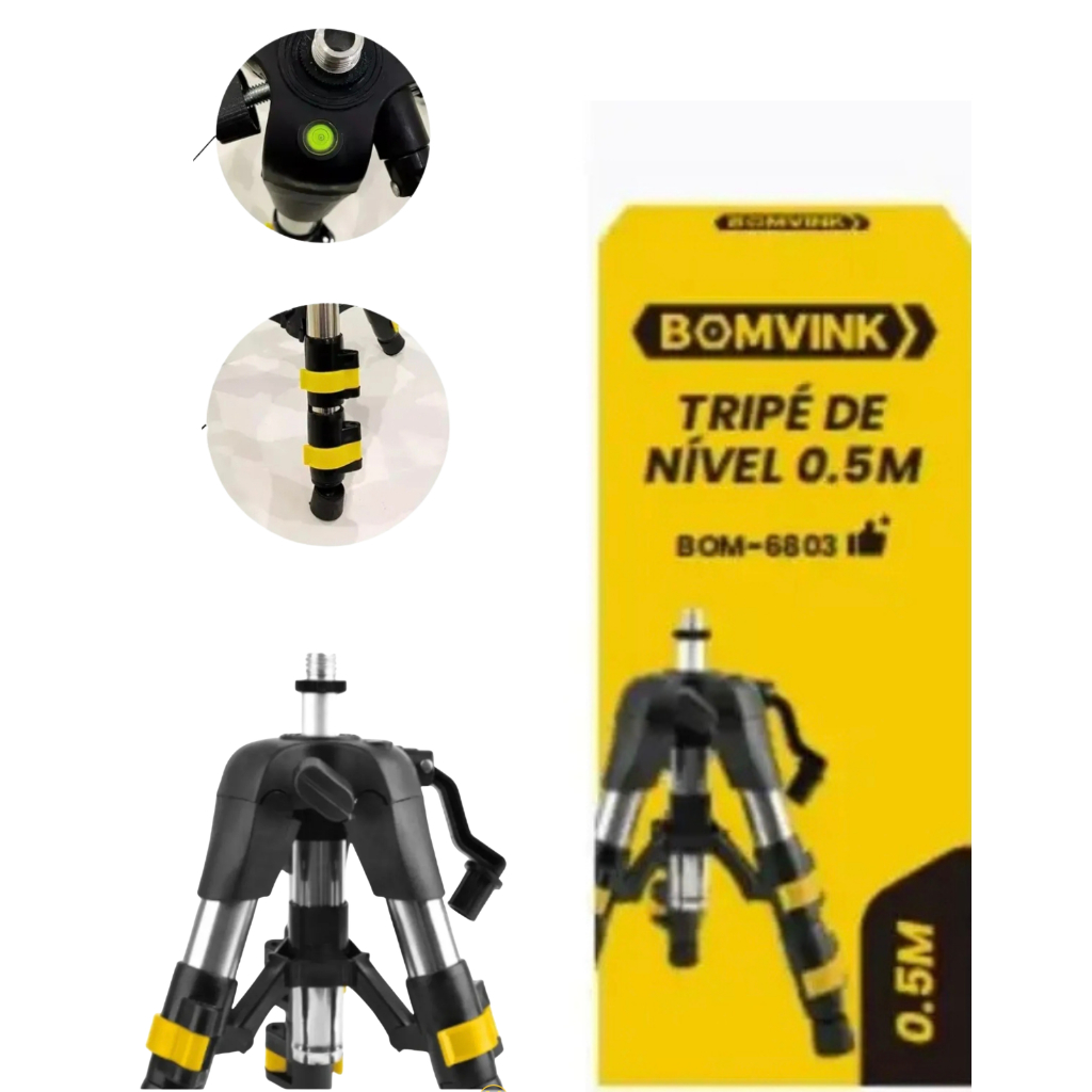 Tripé para Nível a Laser - Leve, Resistente e Fácil de usar