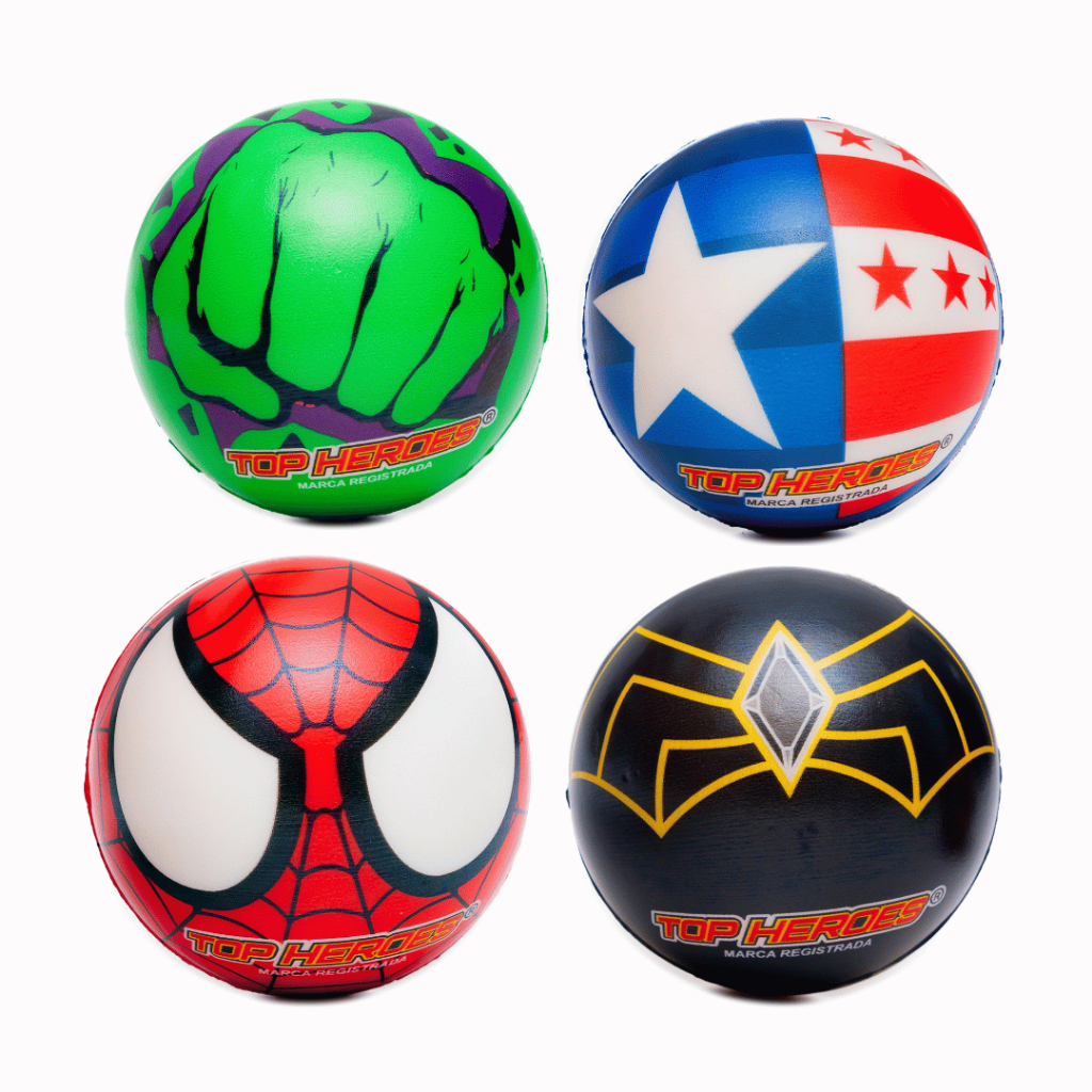 Bola Pingo De Leite Vinil Super Heróis Bola Infantil Leve, Estampa Sortida