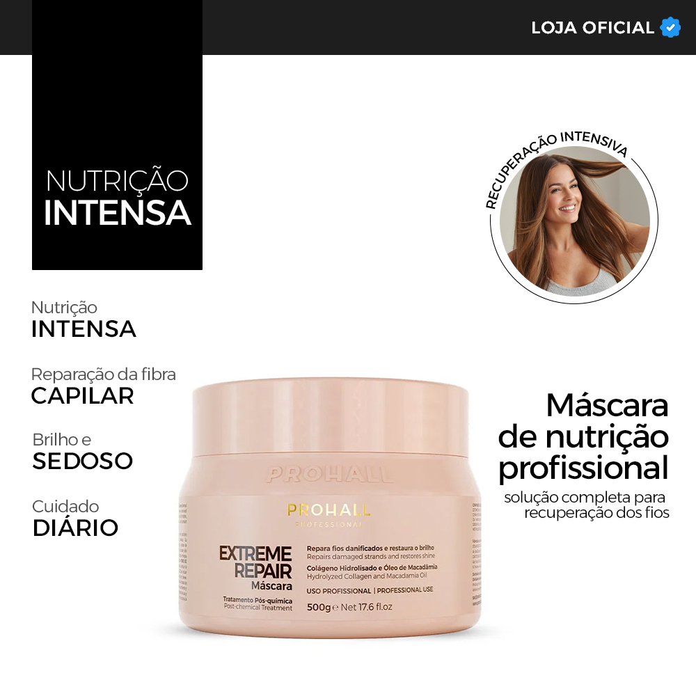 Máscara Profissional Ultra Nutritiva Extreme Repair 500g