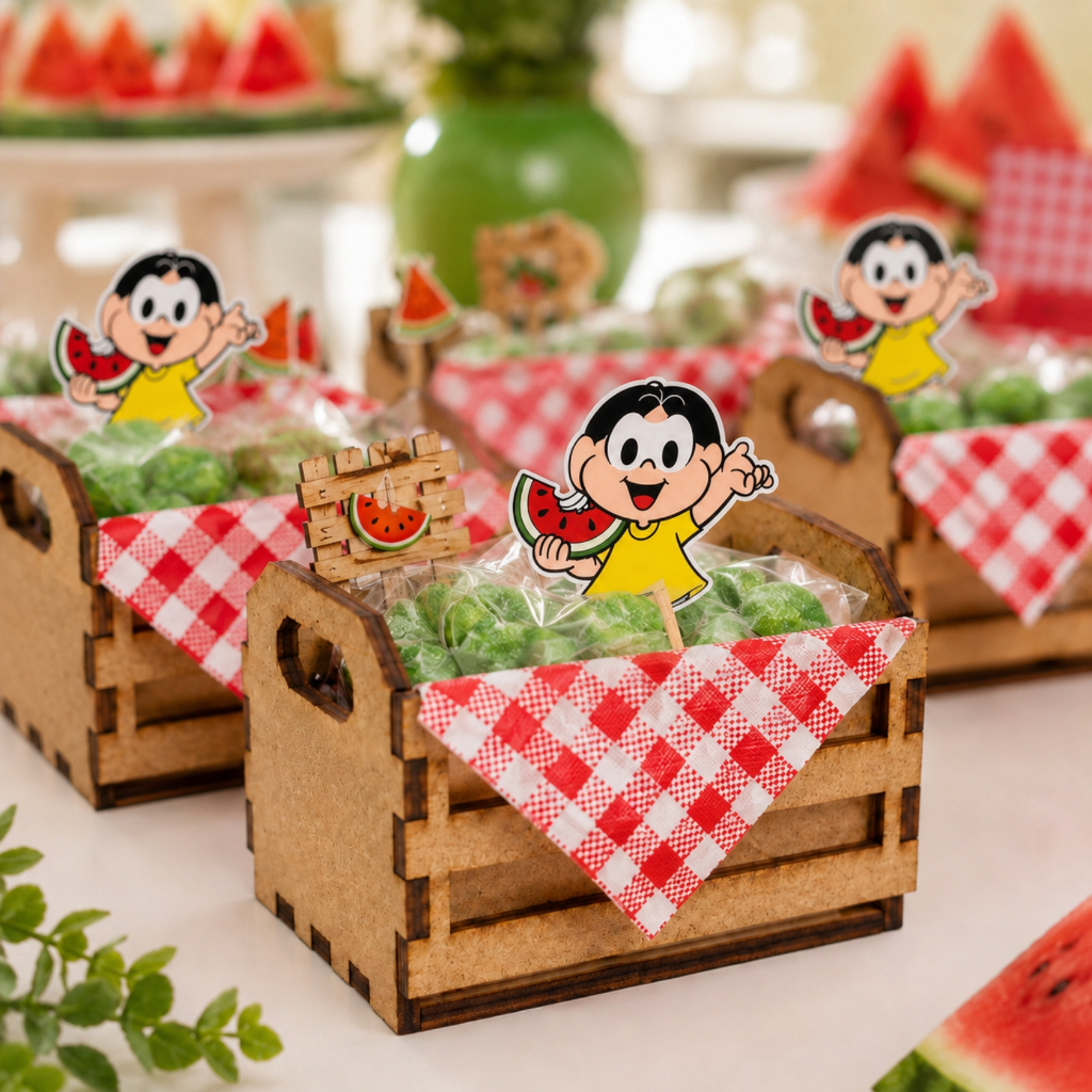 Caixotes de feira MDF 6X4X4 caixote fazendinha Lembrancinhas em Mdf