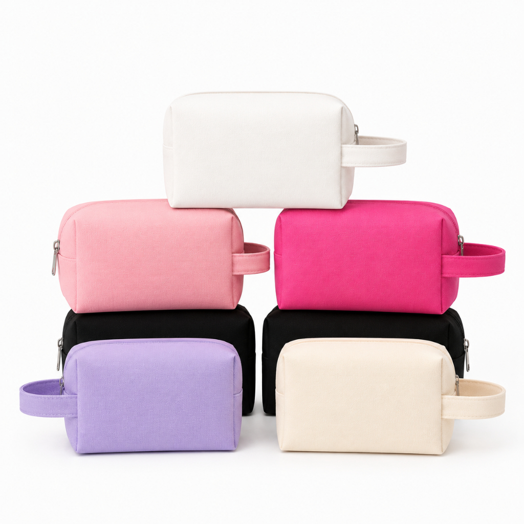 Necessaire com Alça Pra Uso Diário, Presente ou Revenda Unissex - Variações 1 Unid, 2 Unids e 3 Unids