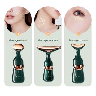3 Em 1 Massageador Facial Introdutor Pescoço Levantamento Antirrugas Antienvelhecimento profissional N7