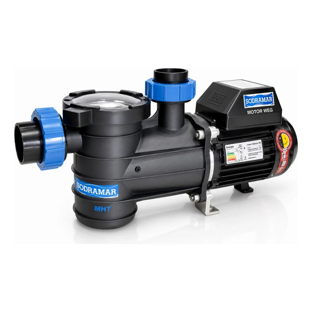 Bomba Pré Filtro SODRAMAR Piscina Até 40.000 Litros Autoescorvante 1/3cv Motor WEG 220v