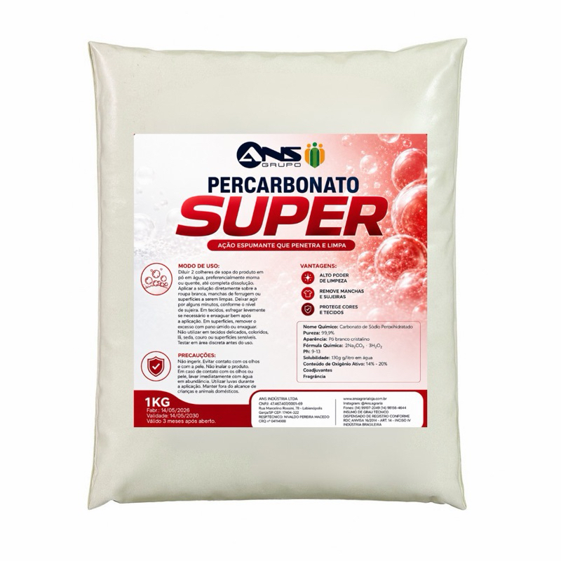 Percarbonato Super oxigenação espumante 1kg