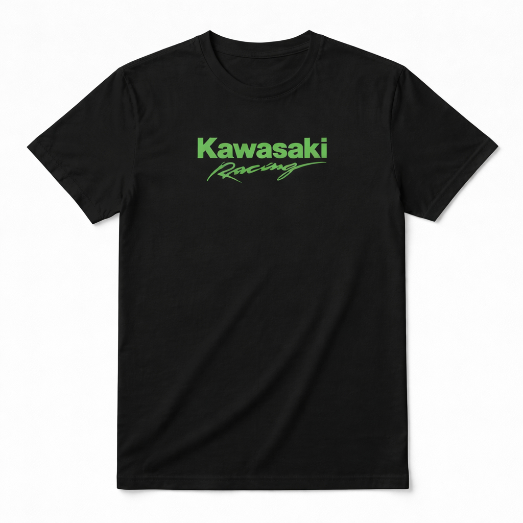 Camiseta Masculina Premium Moto Kawasaki Racing 100% Algodão Estampada Motociclista Ninja Versys