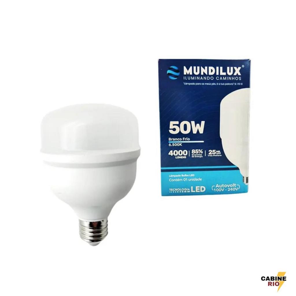 KIT Lâmpada de LED 50W 6500K E27 - Alta Potência