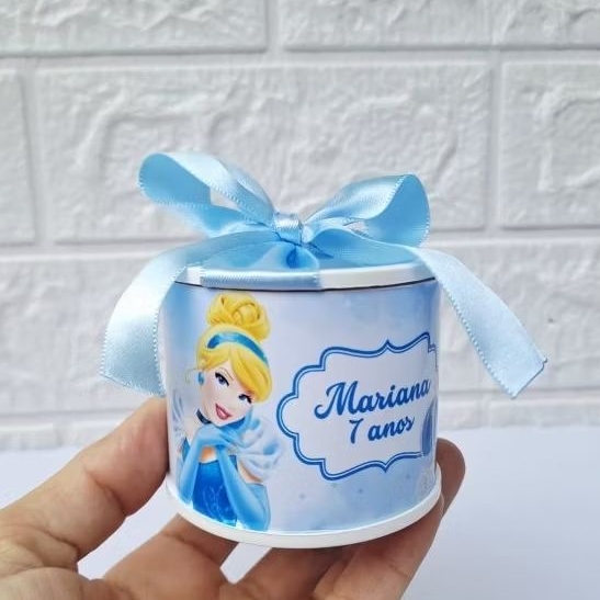 Kit Tubolatas personalizadas 5x6cm Cinderela I Lembrancinha maternidade I aniversário I chá de bebê I vários temas