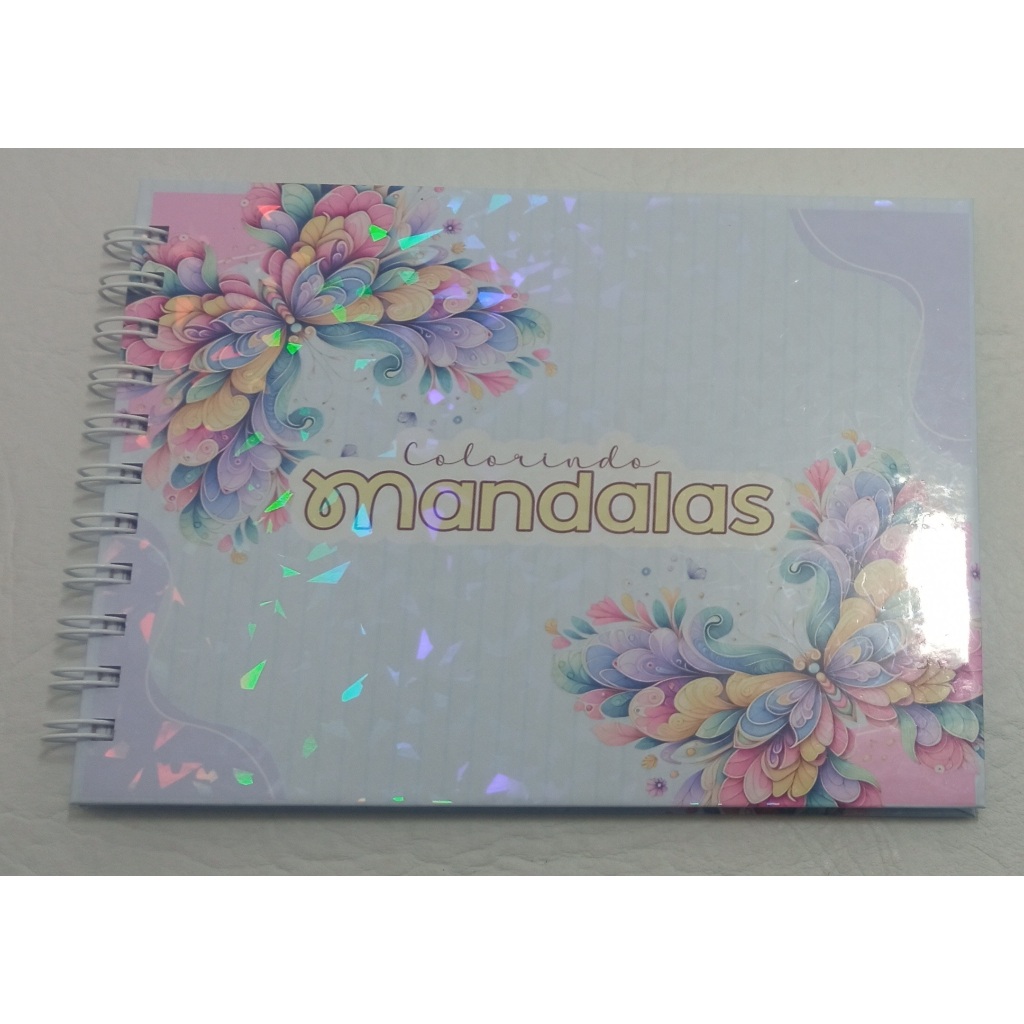 Caderno Colorir Mandalas - 16x22 - 52 pág - capa dura
