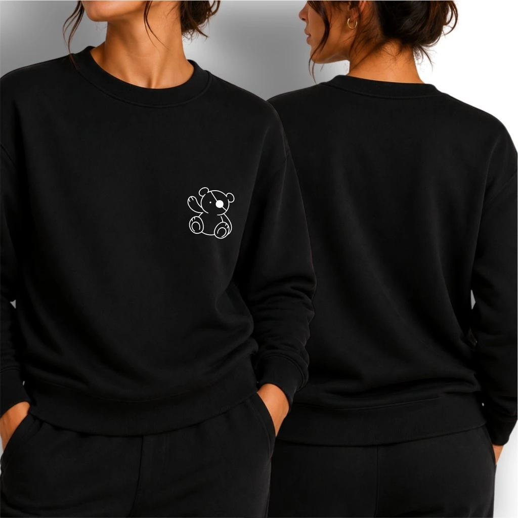 Moletom Gola Careca BEAR Feminino Conforto Inverno Isolador Térmico Forrado