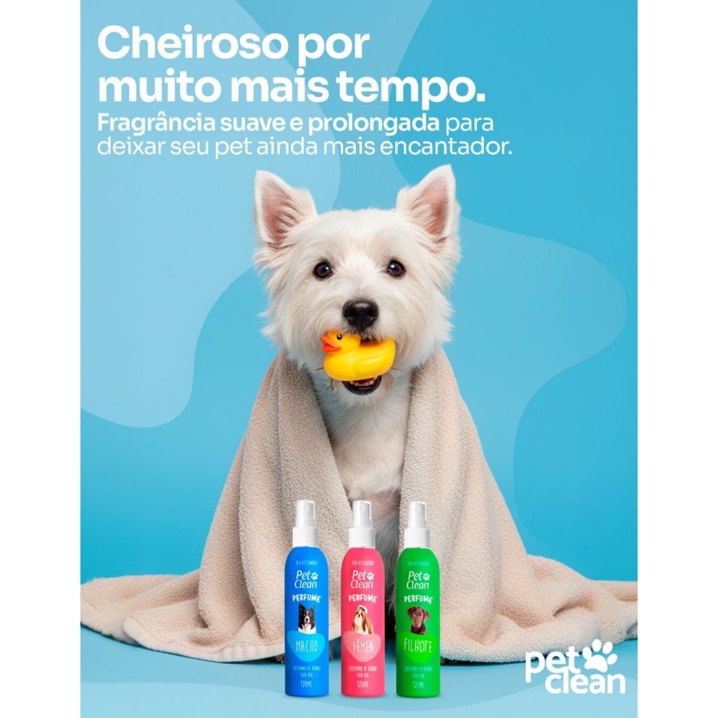 PERFUME PET CLEAN PARA CACHORRO E GATO 120ML — imagem 2 de 2