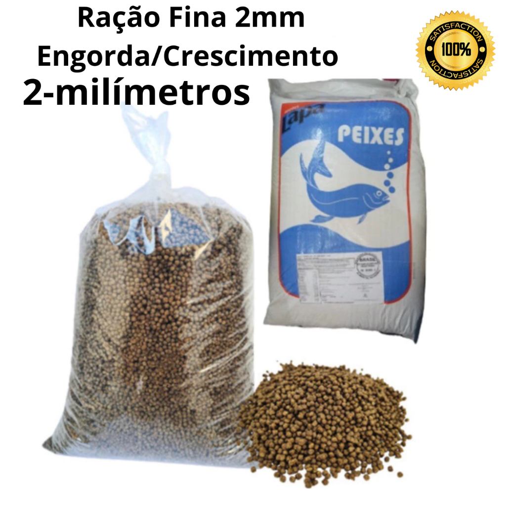 1kg/2kg/3kg/5kg Ração Fina 2mm a 4mm Engorda/Crescimento - Peixe Tilapia, Carpa - 32% Proteína — imagem 2 de 2
