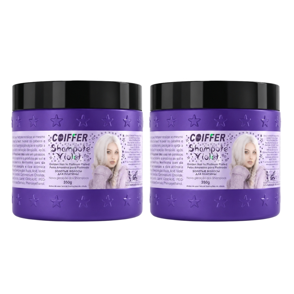 Kit Com 2 Shampotes Desamarelador Violet 350 Coiffer
