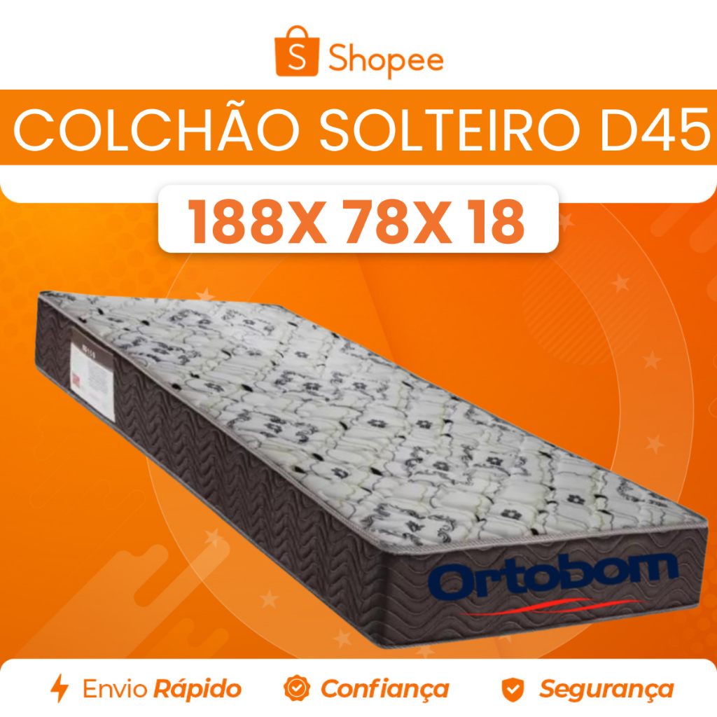 Colchão Solteiro D45 18X78x188 Ortobom