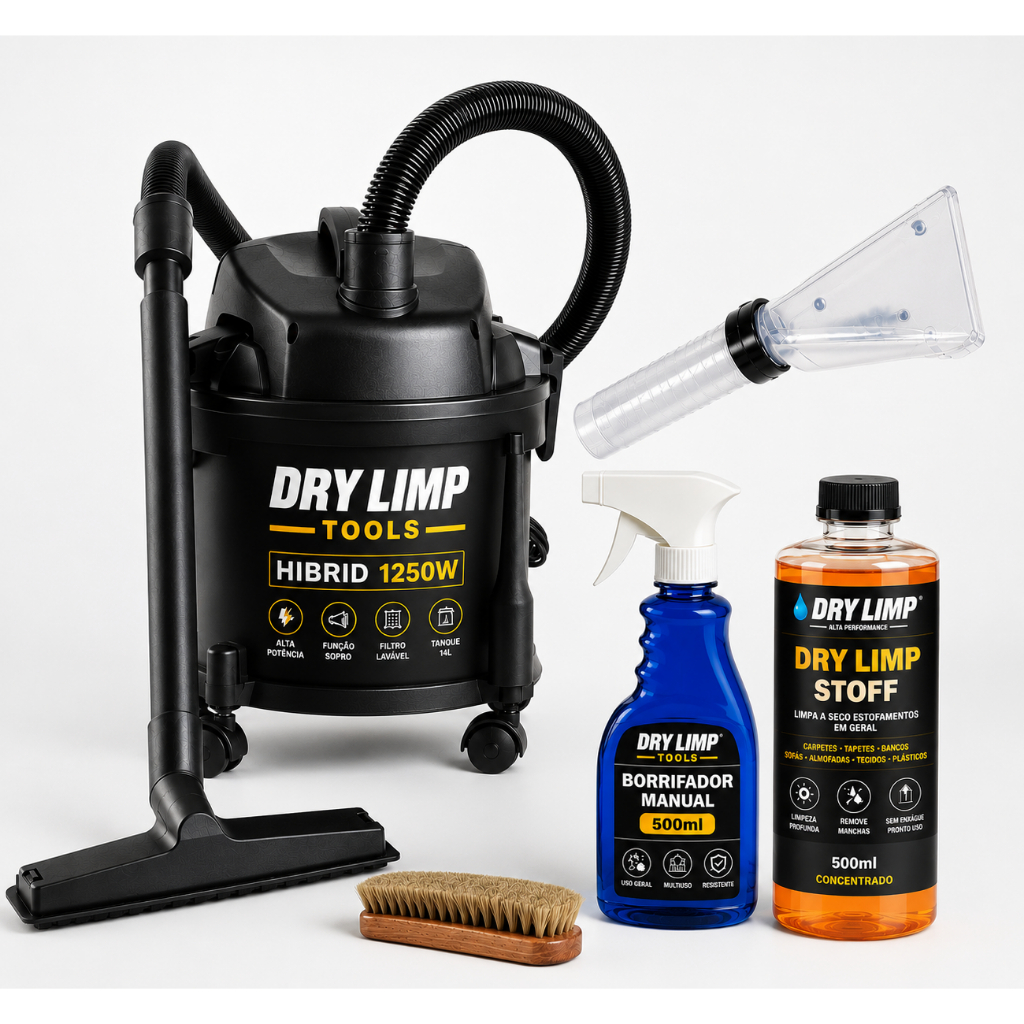 Mini Kit Higienização De Estofados Sofá Colchão + Aspirador
