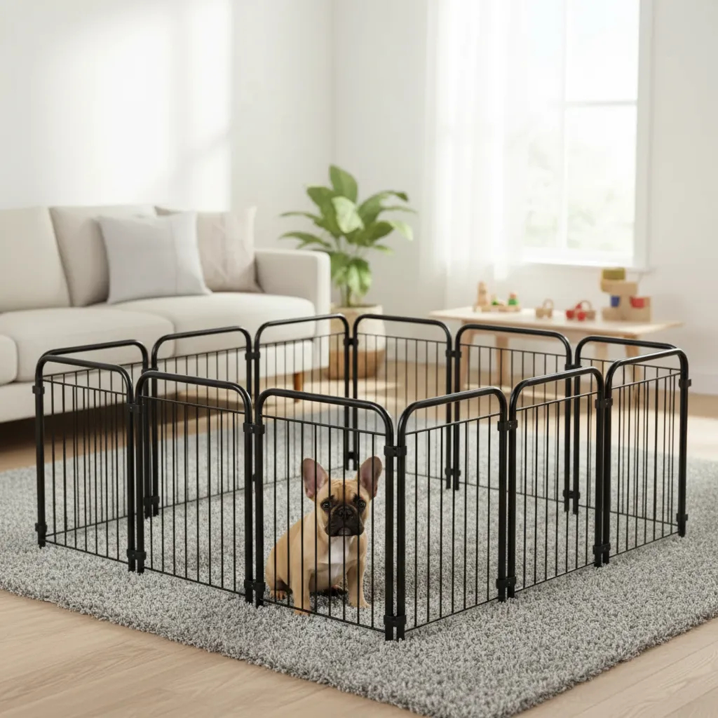 Cercado para Cachorro em Aço 10 Módulos Dobrável 3,29m x 51cm Grade de Segurança Pet