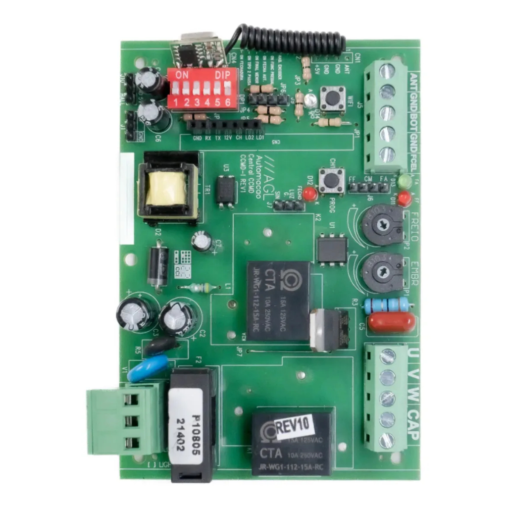 Placa Motor Portão Eletrônico Agl Izzy Central Wifi 433mhz
