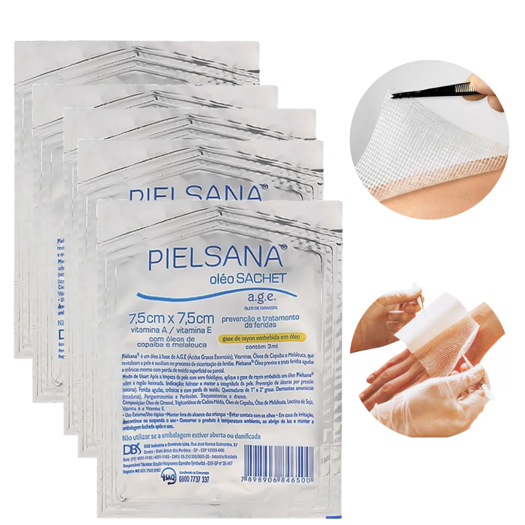 Sache Gaze Rayon Com Óleo De Girassol 7,5x7,5 Pielsana