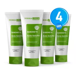 Kit 4 Sabonete Ácido Salicílico Pele Oleosa 100ml Dermachem