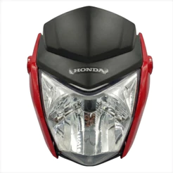 Frente do Farol Completa Vermelha CG Titan/Fan 150 2014-2015 e 160 2016-2021 Bloco Óptico Bananinha