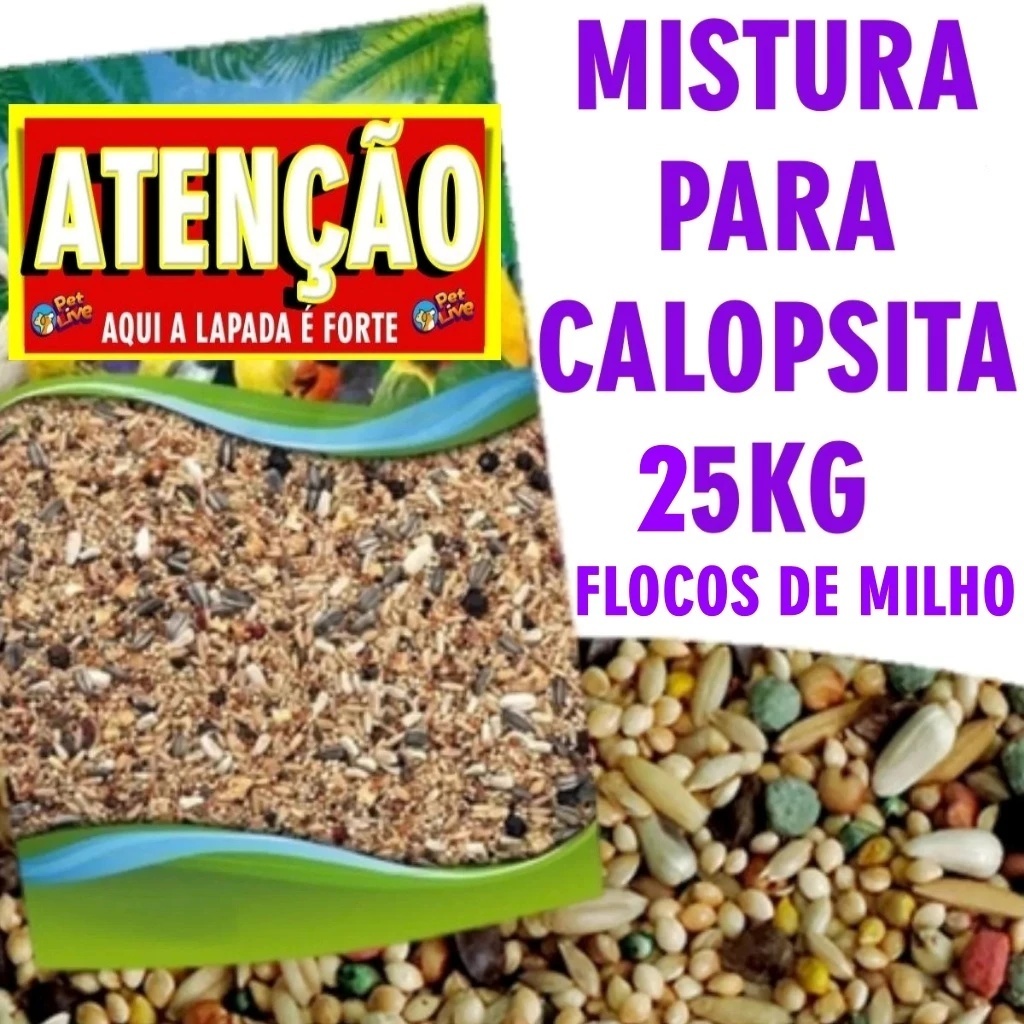 MISTURA PARA CALOPSITAS, PERIQUITOS E AGAPORNIS 25KG