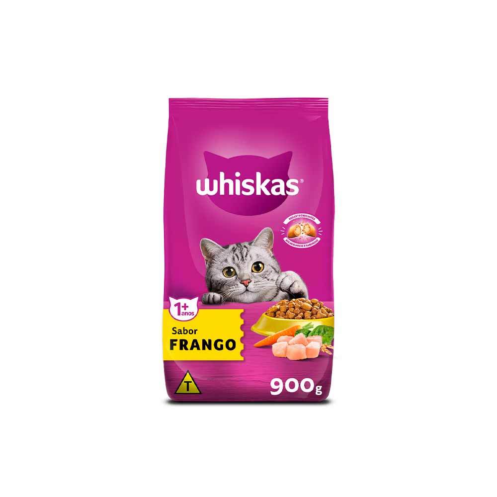Ração Para Gatos Adultos Frango 900g Whiskas