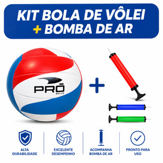 Bola de vôlei oficial + bomba de ar original tamanho profissional nº 5 para meninos e meninas.