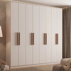 Guarda Roupa Casal com 8 Portas e 4 Gavetas Austin Carraro Branco