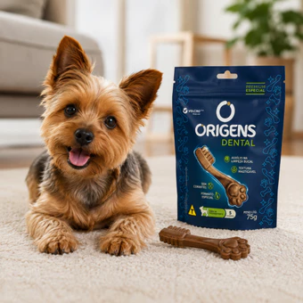 Petisco Dental Para Cachorro Pequeno Limpa Tártaro Hálito Fresco Origens 75g
