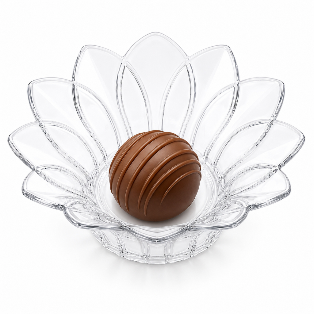 30 Uni Forminha Flor De Lótus Transparente Para Doces Finos