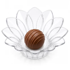 30 Uni Forminha Flor De Lótus Transparente Para Doces Finos