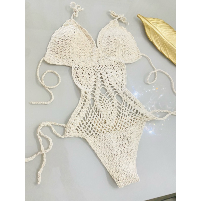 Biquíni Croche Maio Crochê Maio Praia verão piscina