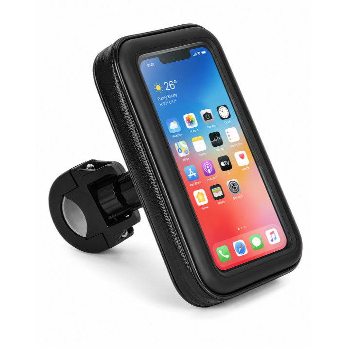 Suporte De Celular Moto Bike 5,5" Capa Protetora 360° Touch 22-35mm