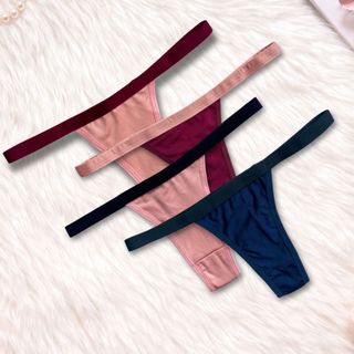 Kit Calcinha Feminina Conforto Tanga Biquíni Confortável Com Forro Algodão Básica Dia a Dia