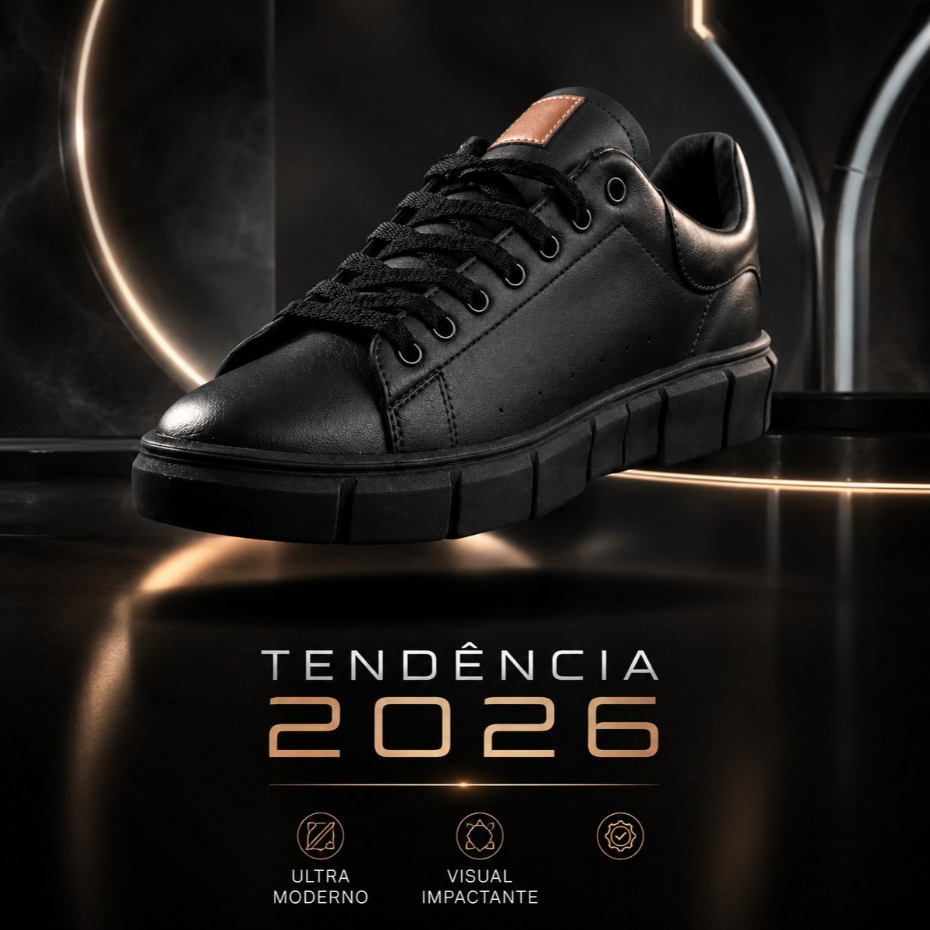 Tênis Masculino Casual Sola Alta Camurça Oversize Básico Casual - Envio Imediato