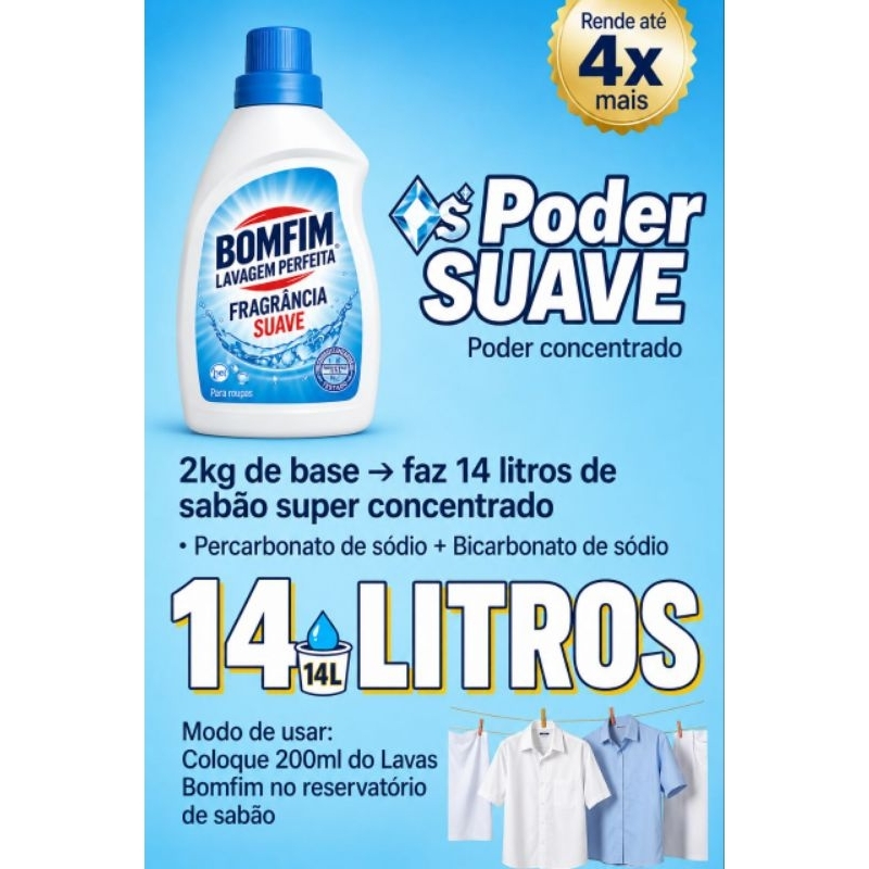 Base para sabão líquido Premium /Lava roupas| 14 Litros