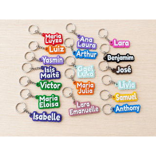 Chaveiro Nome Personalizado 3D Lembrancinhas Presentes e Brindes Mochilas