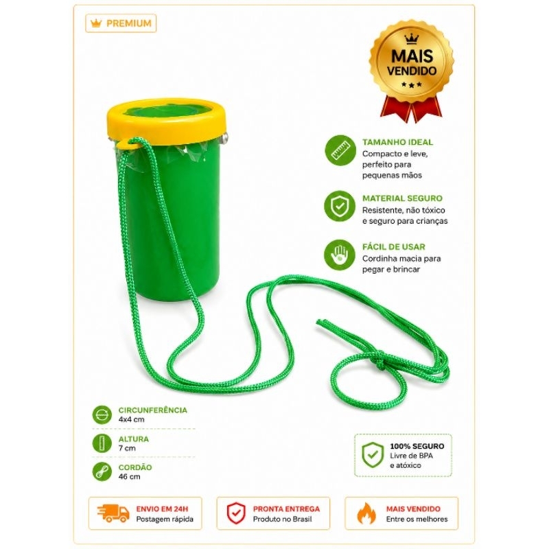 kit 6 mini Corneta Copa do Mundo Brasil - Som Vibrante e Leve, Ideal para Festas- Neymar