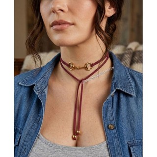 Colar Ana C feminino boiadeira choker country moda country feminina courinho camurça gravatinha country castela