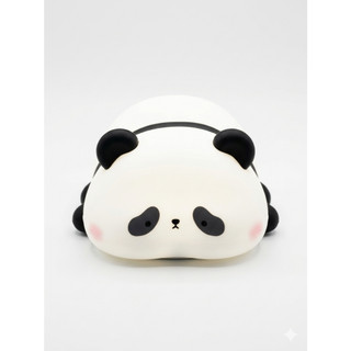 Abajur Infantil Panda Silicone Macio Touch Colorido Led