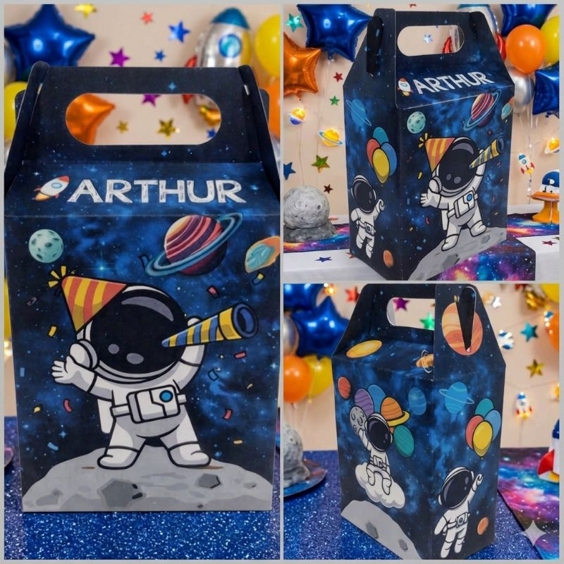 10 Caixinhas Astronauta personalizadas Lembrancinha sacolinha surpresa Astronauta